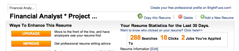 Resume on Monster