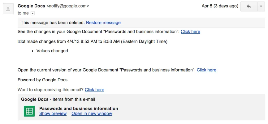 Google Analytics email 5