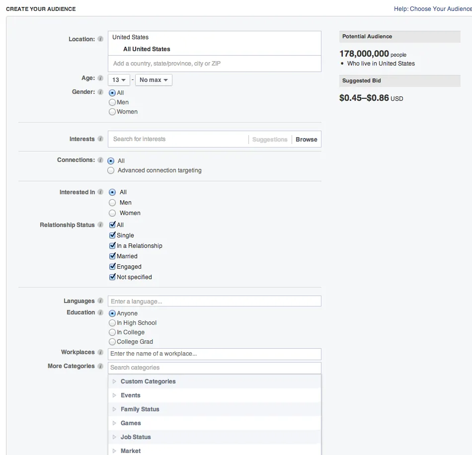 Facebook data collection