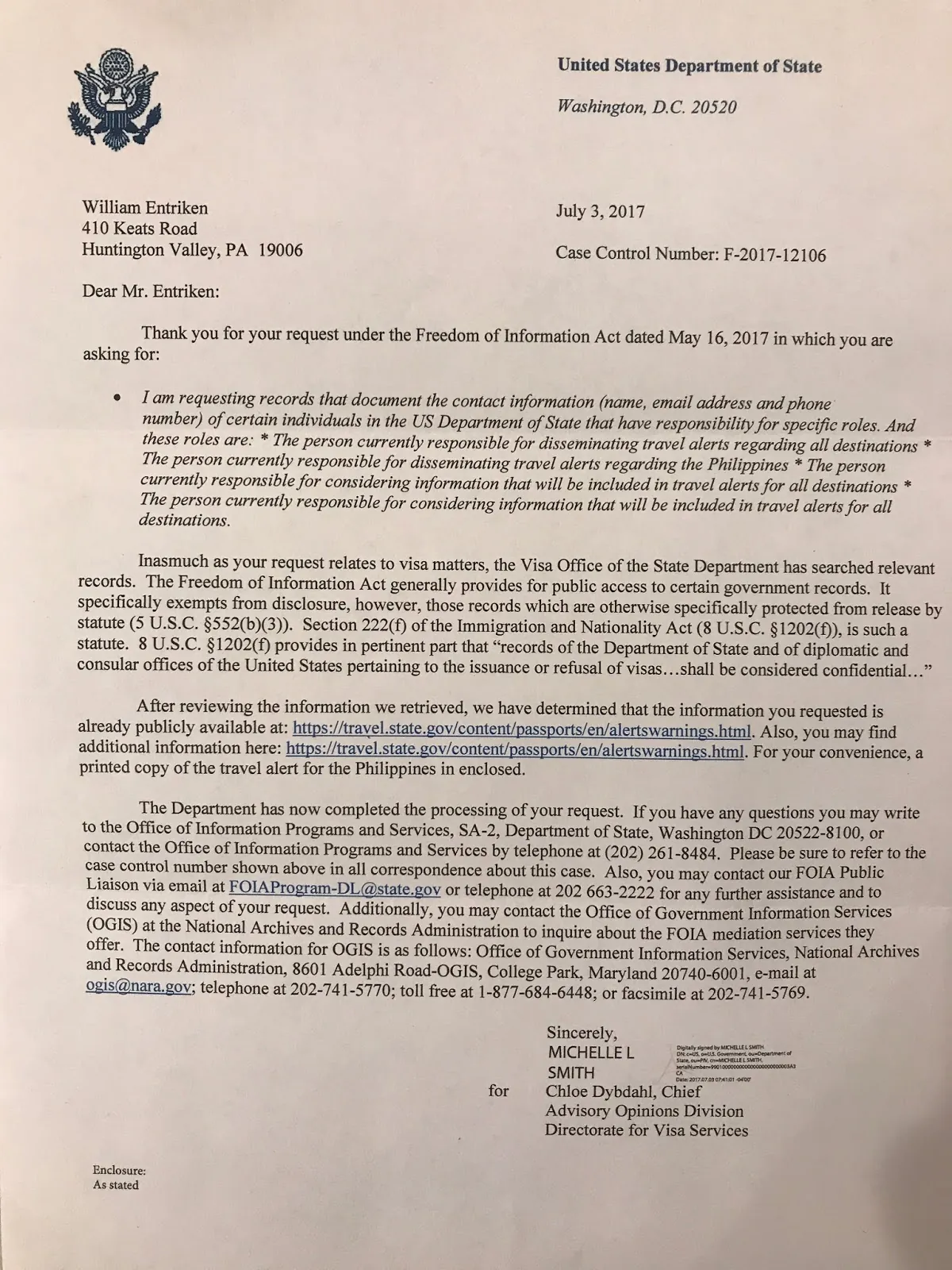 Department of State is worthless