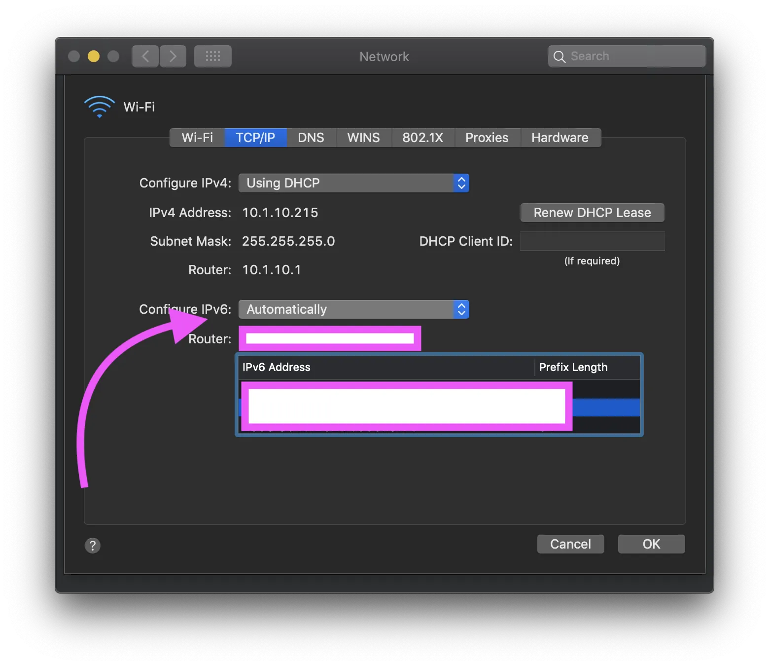Turn off IPv6 Mac