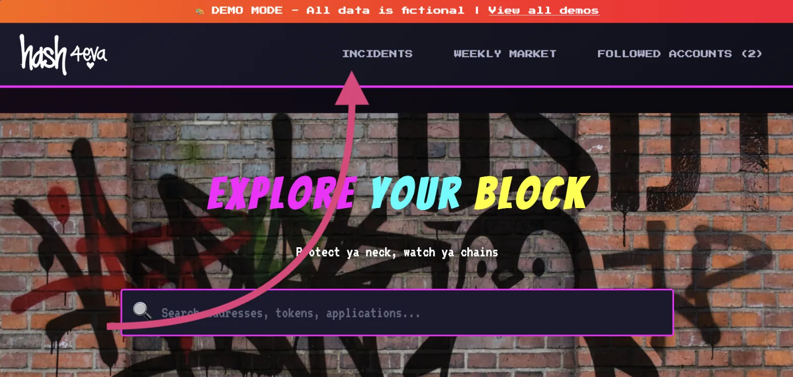 Hash4eva homepage calls to action