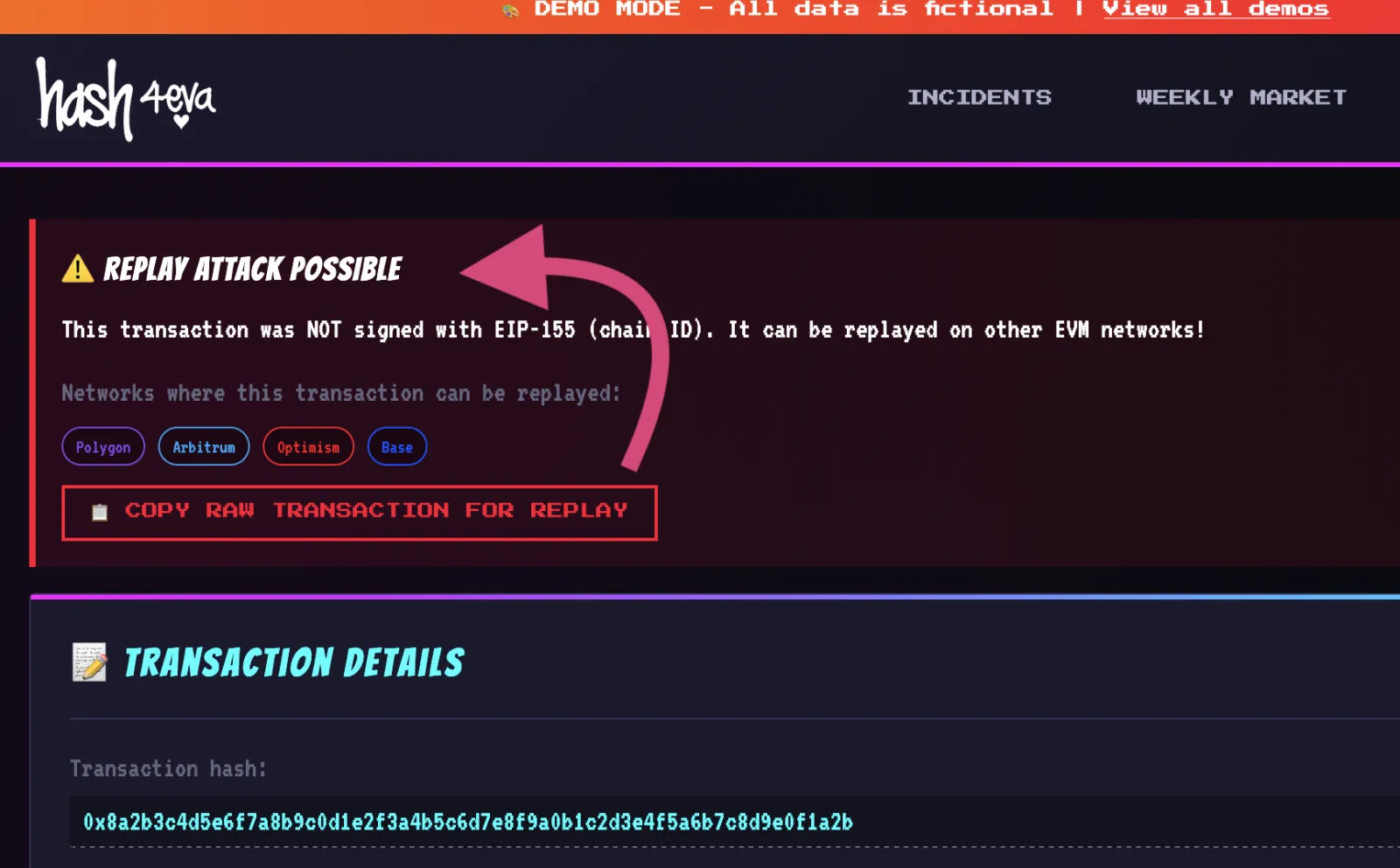 Hash4eva transaction replayable transactions