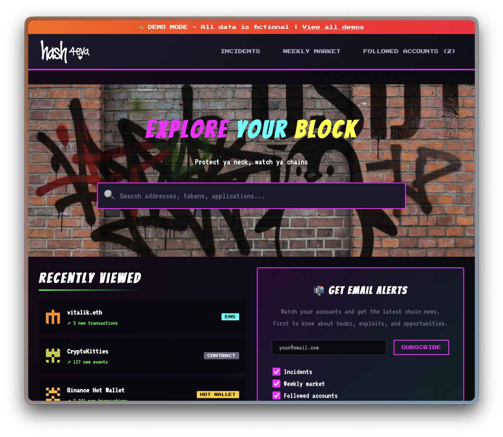 Hash4eva blockchain explorer hero image